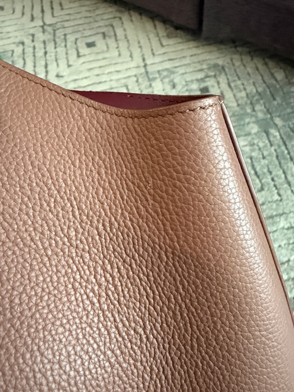 Kate Spade Rose Taupe Pebbled Leather Tote with Bow Accent - Picture 16 of 16